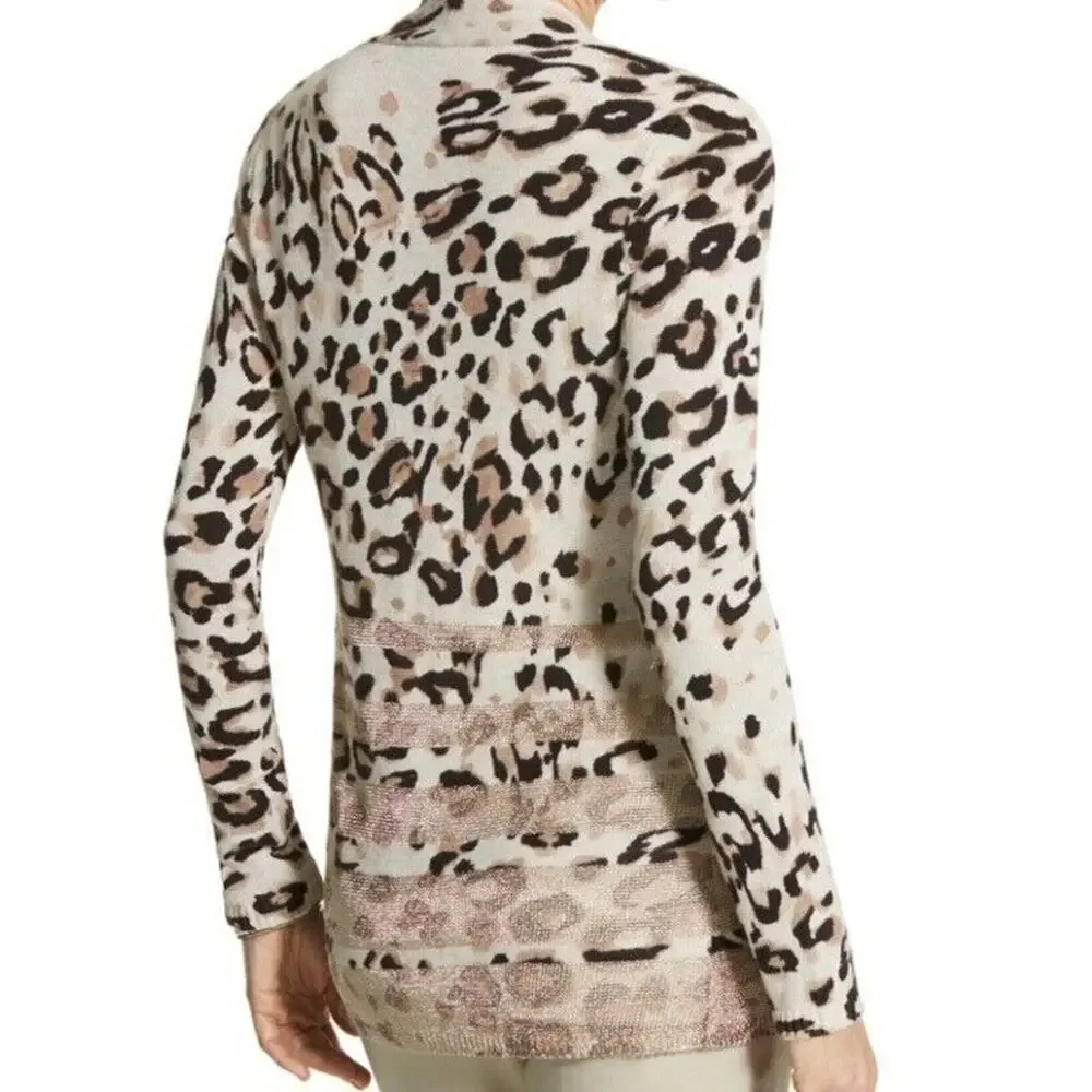 Talbots Leopard Print Dress Womens SZ 10 Animal Print V-neck New with Tags *Read